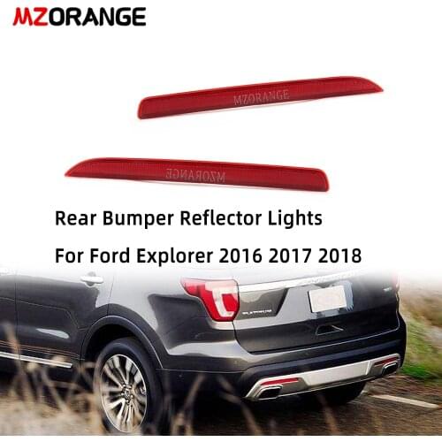 MZORANGE Rear Bumper Reflector Lights For Ford Explorer 2016 2017 2018 No bulb Taillights Rear Fog Lamp Car Sryling