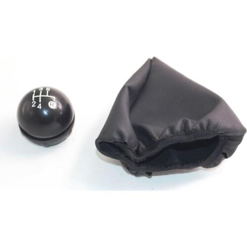 5 Speed Car Shift Knob Gear Shifter Lever with leather boot For Fiat 500 Car Styling Accessories CNWAGNER