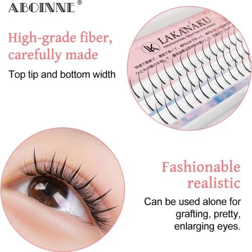 Abonnie Spikes Lash Single Lashes Silk Cashmere Eyelashes 007 C/D Curl Lashes Extension Volume Eyelash Tray