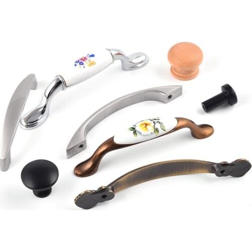 Modern Cupboard Door Pull Kitchen Handle Ceramic Modern Fashion Drawer Knobs Closet Pulls Hardware Wood Knobs for Furniture