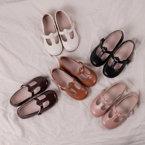 Girls Mary Jane Genuine Leather Cowhide Princess Shoes In Childrens Leather Student Shoes New Soft Bottom Non-slip 2021 Autumn