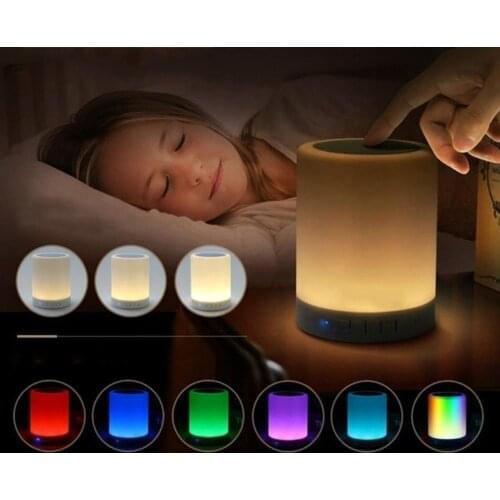 Mini Smart Bluetooth-compatible Speaker Colorful Lamp Gifi Touch Remote Control MP3 Speaker Subwoofer Stereo