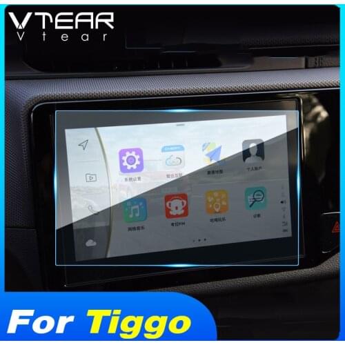 Vtear For Chery Tiggo 4 Navigation frame glass film cover interior styling GPS Mouldings trim decoration Car accessories parts
