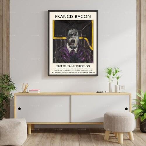 Francis Bacon Exhibition Poster - Gallery Quality - Screaming Pope - Wall Art Decor - Multiple Sizes Available