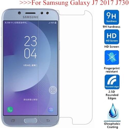 2PCS Tempered Glass For Samsung Galaxy J7 2017 J730F/DS J730FM/DS J730F J730 Glass Screen Protector 2.5D 9H Protective Film