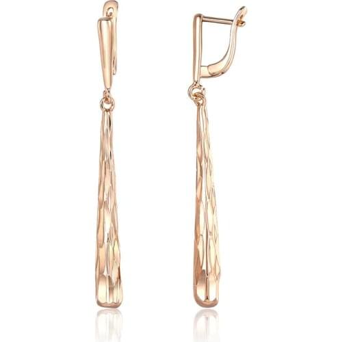 Davieslee Womens Earrings 585 Rose Gold Filled Fashion Ear Jewelry Gifts Bar Earrings For Women Girls LGEM35