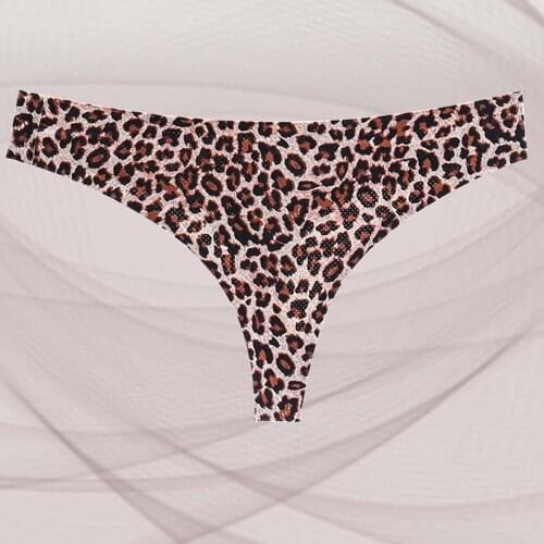 Leopard Print Women Thong Panties Elastic Comfortable Underwear Panties For Women Sexy G String Women Lingerie Эротическое Бельё