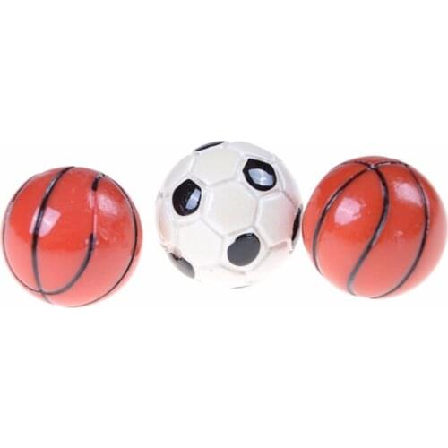 1pc Dollhouse Miniature Sports Balls Soccer Football and Basketball Decor Mini basketball football