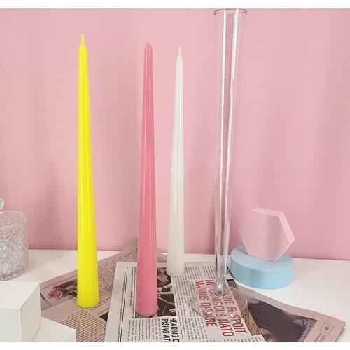 1pc Plastic Candle Mold Diy Handmade Crafts Candle Making Molds Long Rod Shaped Wedding Party Candlelight Dinner Decoration
