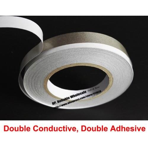 17mm*20M) Two Face Sticky Conductivity Fabric Tape for Tablet PC Phone LCD PDP Cable EMI Shielding Radiation Protect