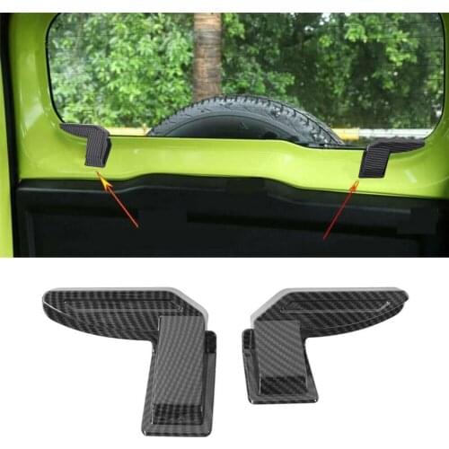 2Pcs ABS Rear Windshield Heating Wire Protection Cover Carbon Black For Suzuki Jimny Sierra JB64 JB74 2019 2020 Demister Cover