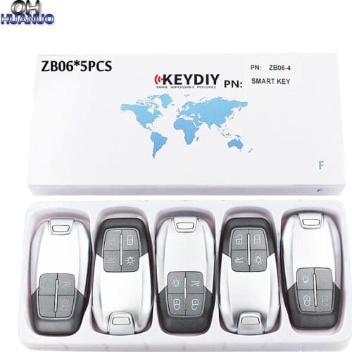 5PCS*KEYDIY Universal Smart Key ZB06 for KD-X2 Car Key Remote Replacement Fit More than 2000 Models