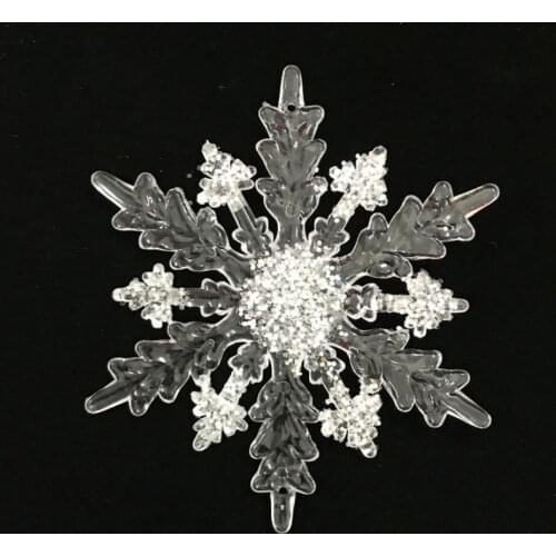 12pcs a lot Acrylic Snowflake Decoration for Wedding Christmas Hotel Mall Charm Ornaments Pendant Wedding Window Decoration