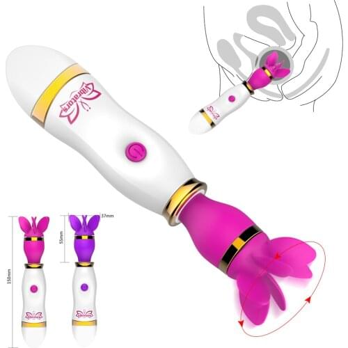 AV Wand Rotation Licking Penis Vibrating Ring G-Spot Massage Vagina Clitoris Stimulator Vibrator Adult Sex Toys Shop For Couples