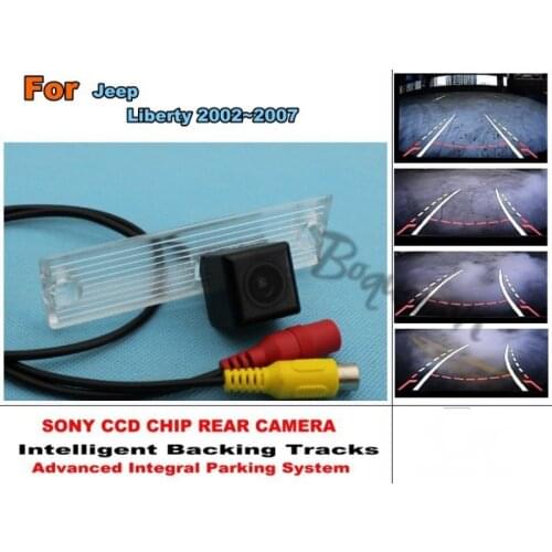 For Jeep Liberty 2002~2007 Smart Tracks Chip Camera / HD CCD Intelligent Dynamic Parking Car Rear View Camera