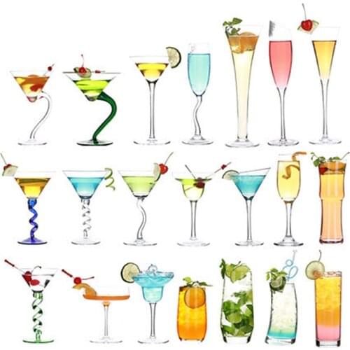 Cocktail Glass Cup Beer Juice Whiskey Boron Martini Wine Cup With Drinking bar Night Club Halloween Party Wedding