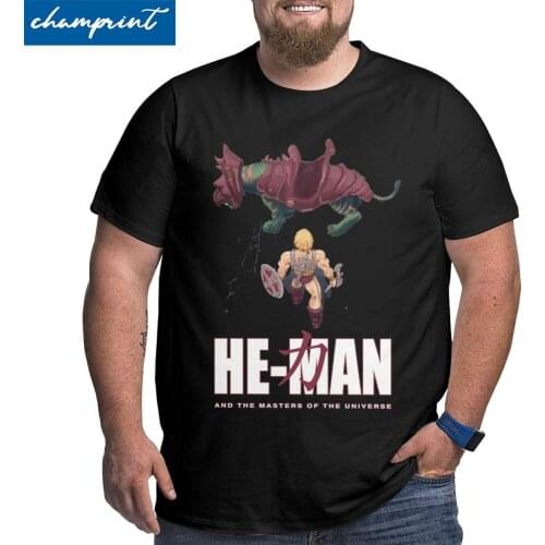 Mens He-Man And The Masters Of The Universe Akira T Shirt Clothes Novelty Big Tall Tee Shirt Oversized 4XL 5XL 6XL T-Shirts
