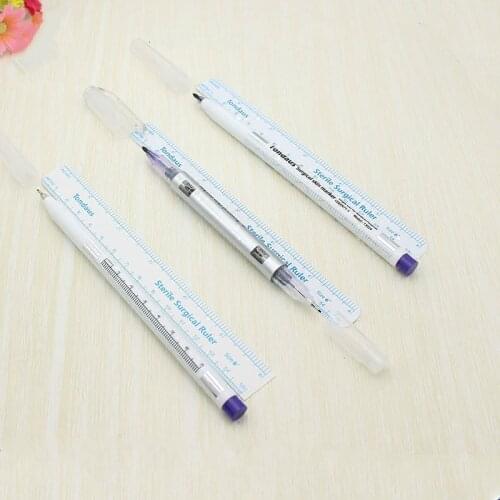 Surgical Skin Marker for Eyebrow Skin Marker Pen Tattoo Skin Marker Measure Measuring Ruler Set Tool