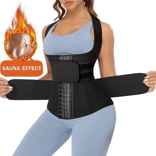 Shaperwear Waist Trainer Neoprene Sauna Vest for Women Weight Loss Cincher Body Shaper Tummy Control Strap Slimming Fitness Belt