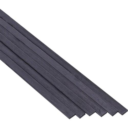2pcs 1000mm Length Carbon Fiber Sheet High Strength Thick:1.2mm-6.0mm Carbon Fiber Strip/Reinforcement Sheet for Kite Tent Model