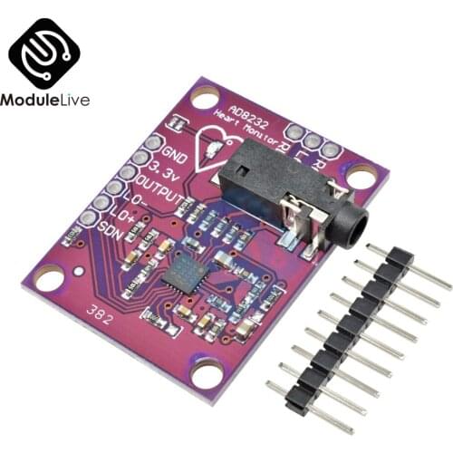 AD8232 Single Lead Heart Rate Monitor ECG Developemt Kit for Arduino Compatible Diy Kit Electronic PCB Board Module