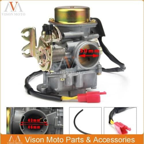 Motorcycle Replacement CVK30 30MM Carburetor Carb For KEIHIN Scooter ATV UTV GY6 150CC 200CC 250CC Engine