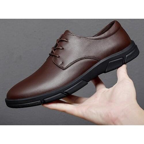 Men Loafers Genuine Leather Men Casual Shoes High Qualiy Business Formal Shoes Comfortable Soft Dress Shoes Men