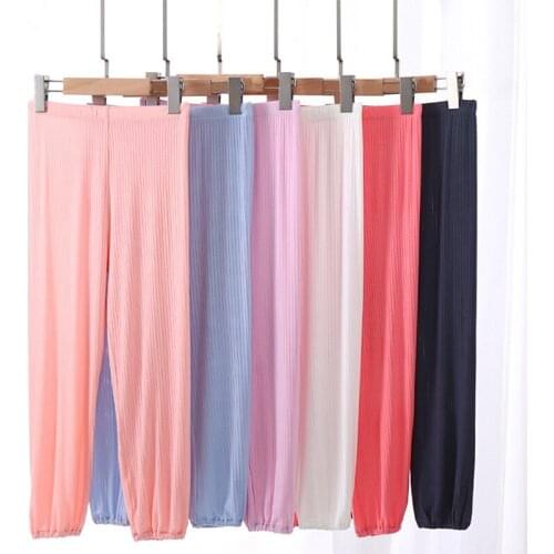 Soft Summer Children Anti mosquito Pants Boys Bloomers Comfort Candy Color Girls Sweatpants Thin Casual Baby Girl Trousers 3-10Y