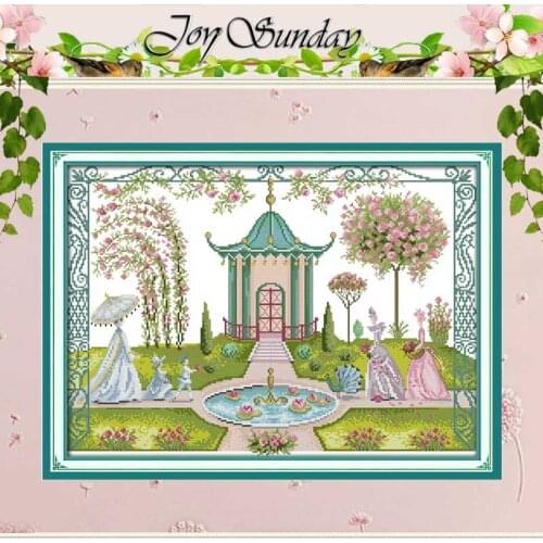 Backyard Garden Counted Cross Stitch 11CT 14CT Cross Stitch Set Wholesale Cartoon Cross-stitch Kit Embroidery Needlework