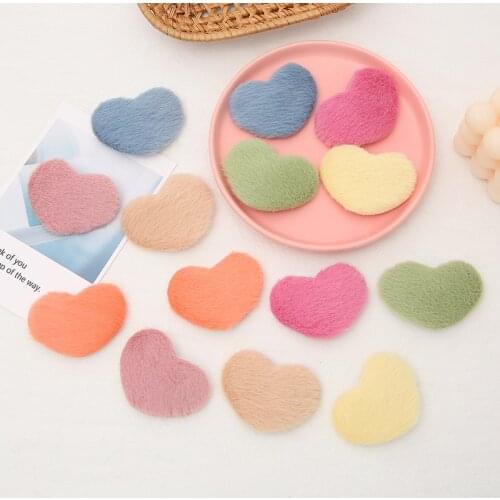 2pcs/3pcs Women Plush Heart-shaped Hairpin Set Solid Color Hair Accessories Girls Simple Ins Style Barrette Korean Headdress