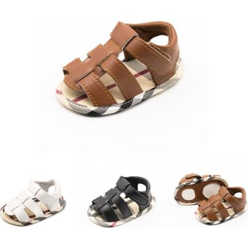 New 2021 Summer neonatal semi-plastic sole toddler infant girl shoes Baotou breathable newborn baby shoes