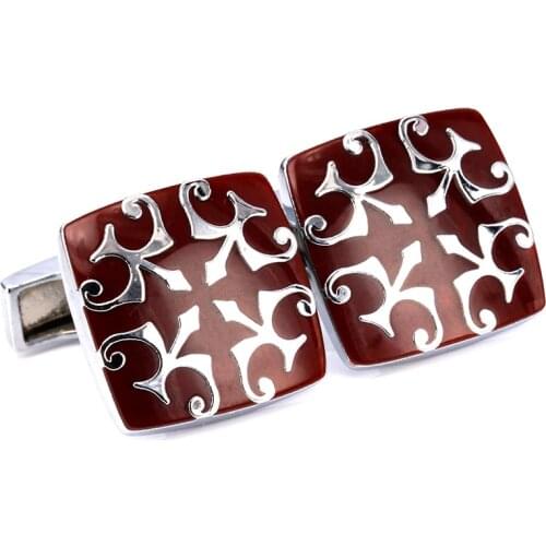 New Arrive Metal Steel Men Enamel Cufflinks For Wedding Fashion Red Cufflinks Mens French Shirt Cufflinks Cuff Nail Gifts