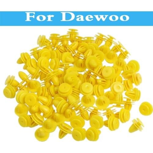 New 50pcs Yellow Car Styling Door Panel Trim Retainer Fastener Rivet For Daewoo Gentra Kalos Magnus Evanda G2x Lacetti Lanos