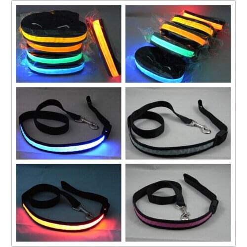 Wholesale LED flashing leashes for dog