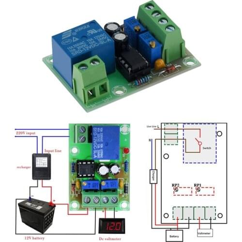 12V Battery Charging Control Board XH-M601 Intelligent Charger Power Control Panel Automatic Charging Power