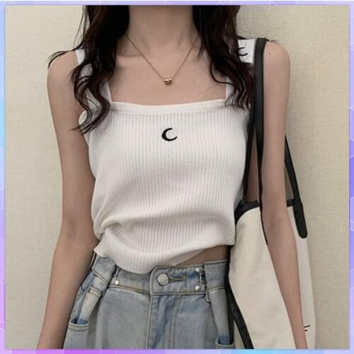 Plus Size Solid Sexy Knitted Vest Camis Womens Crop Top Female Summer Slim Basic Short Tank Top Female Large Size Camisole 5XL