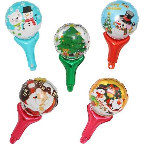 Christmas Snowman Foil Balloon mini Ballons With Bell New Year Christmas Home Decor Air Balloons Event Party Supply