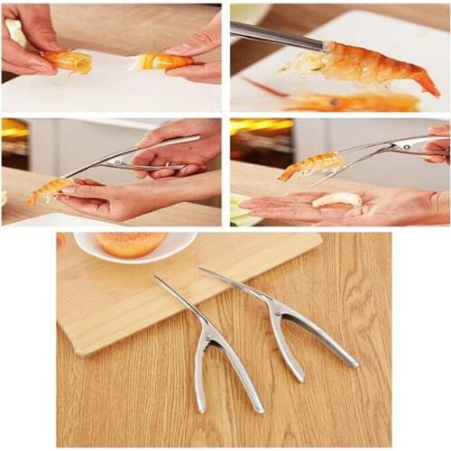 Shrimp Peeling Plier Restaurant High-Class Stainless Steel Smart Kitchen Easy Peel Shrimp Clamp Housewife Handy Shrimp Peel Tool
