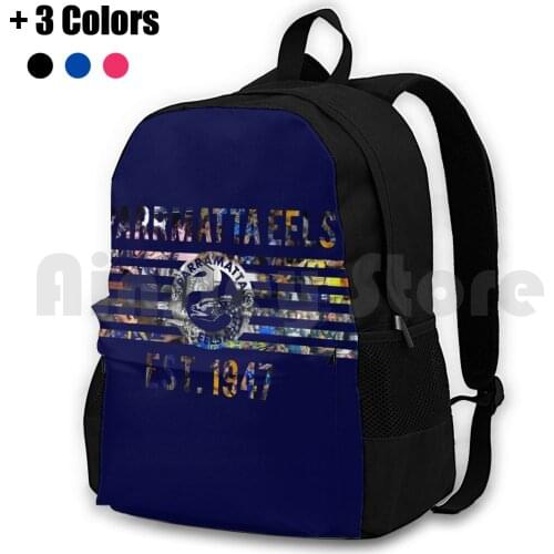 Parramatta Eels-Nrl Outdoor Hiking Backpack Waterproof Camping Travel Parramatta Eels Parramatta Eels Blue And Gold Blue Gold