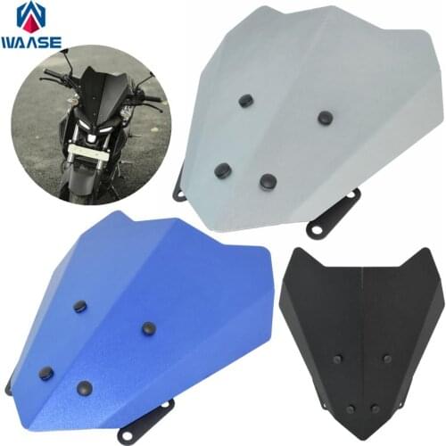 Waase Motorcycle Front Windscreen Windshield Visor Wind Deflector Screen Shield Upper Cover For YAMAHA MT15 MT-15 2019 2020 2021