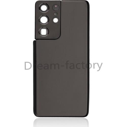 Back Glass Rear Cover Battery Door With Adhesive for Samsung Galaxy S21 Plus S21 Ultra with Camera Lens