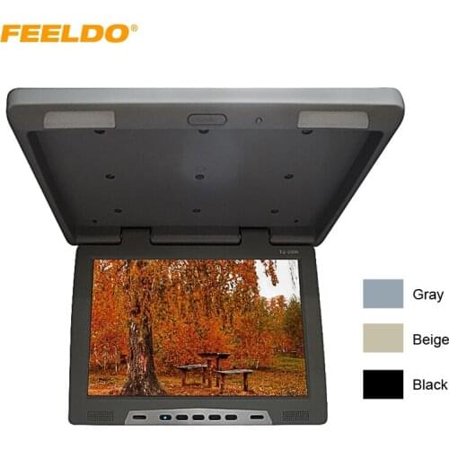 FEELDO 19" Roof Mounted LCD Bus Monitor Car Bus Flip Down TFT LCD Monitor with IR Transmitter #HQ1297
