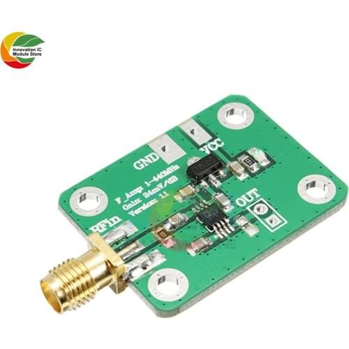 Ziqqucu0.1-440 MHz AD8310 RSSI High Speed High Frequency RF Output Log Detector Power Meter Board Demodulator Module 7-15V 12mA