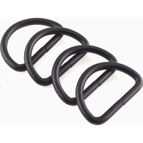 1" 1/4 Inch Black Metal D Ring Non Welded D Buckles Belt Buckle Webbing Strap Buckles Handbag Hook Backpack Purse Clasp Jewelry