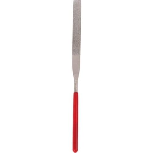 1 Pcs 180mm Rubber Handle Long Art Craft Double Side Diamond Coated Flat File Grinding Tool Hand Tool