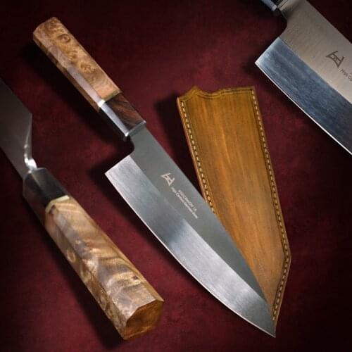 180mm deba faca com bainha x50crmov15 de aço inoxidável 7 polegada faca salmão japonês único bisel facas sushi