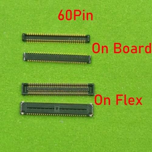 1-5 PCS LCD Display FPC Connector On Logic Board For Samsung Galaxy Note 4 Note4 N9100 N9108V N9109W N910F Screen Flex 60 Pin