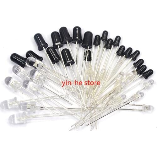 5PCS3 mm infrared receiving tube + infrared transmitting tube infrared transceiver diode tube F3