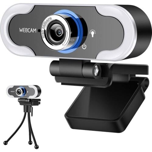AutoFocus 2K USB Webcam Plug and Play 90 Angle Web Camera with Stereo Microphone for Live Streaming Online Class Conference