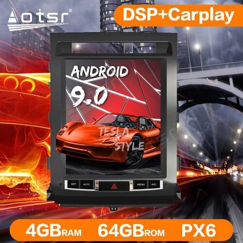 Tesla Style Android 9 64GB Car Radio GPS Navigation For TOYOTA LAND CRUISER LC200 2008-2015 Auto Stereo Player Head Unit Carplay